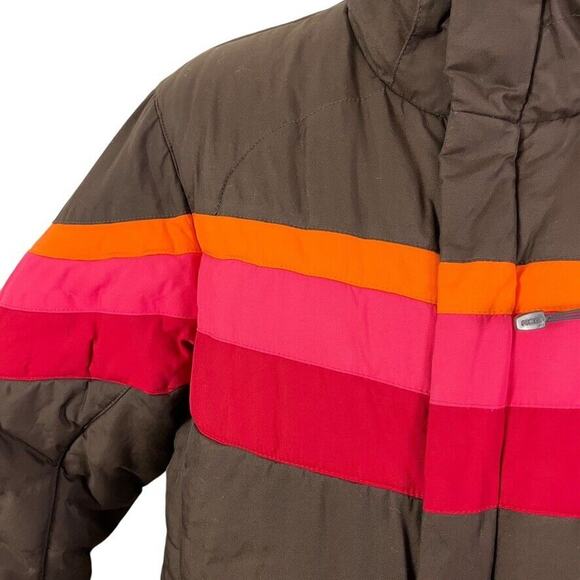 Nike Fit Storm ACG Womens Brown Pink Puffer Winter Jacket Coat Snowboard M - Picture 5 of 16